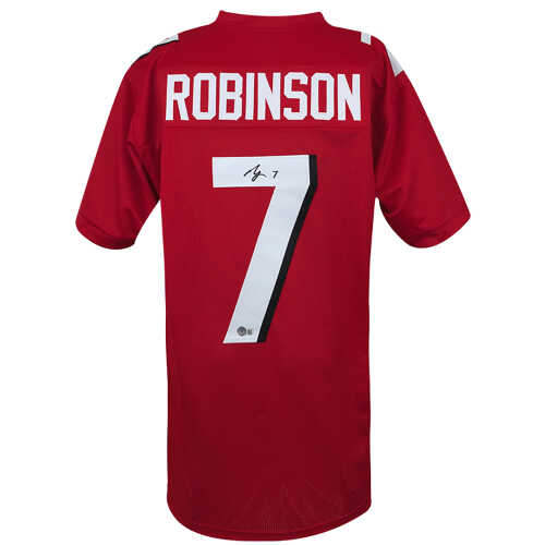 Bijan Robinson Signed Red Custom Football Jersey - (Beckett)