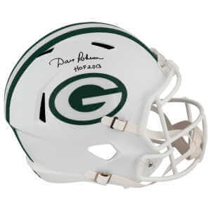 Dave Robinson Signed Green Bay Packers 2024 Alternate White Riddell Full Size Speed Replica Helmet w/HOF 2013