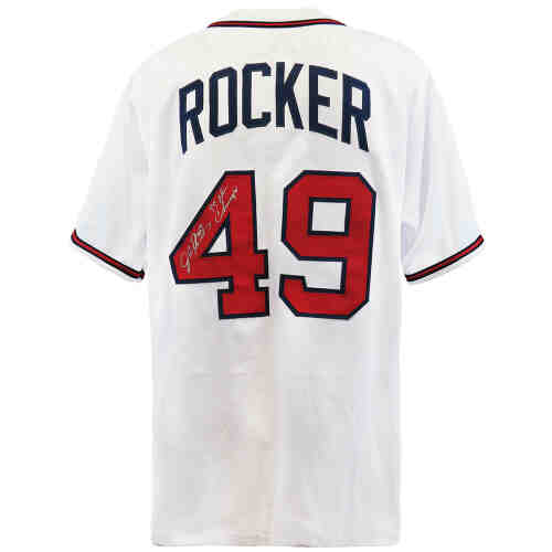John Rocker Signed White Custom Baseball Jersey w/99 NL Champs