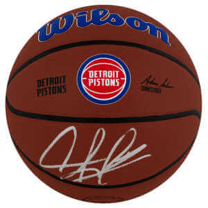 Dennis Rodman Signed Detroit Pistons Logo Wilson Alliance NBA Basketball