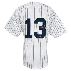 Alex Rodriguez Signed White Pinstripe Custom Baseball Jersey - (Beckett)