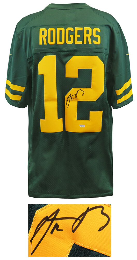 Aaron Rodgers Green Bay Packers Autographed Nike Green Alternate