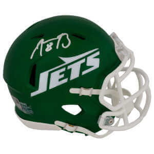 Aaron Rodgers Signed New York Jets 2024 Green Riddell Speed Mini Helmet - (Fanatics)