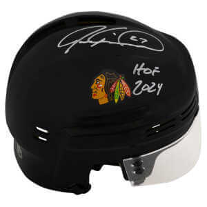 Jeremy Roenick Signed Chicago Blackhawks Black Mini Hockey Helmet w/HOF 2024