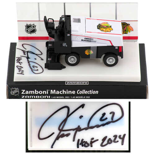 Jeremy Roenick Signed Chicago Blackhawks NHL Mini Zamboni w/HOF 2024