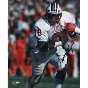George Rogers Signed South Carolina Gamecocks White Jersey Action 8x10 Photo