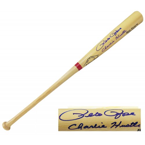 Pete Rose Signed Rawlings Big Stick Blonde Name Engraved Baseball Bat w/Charlie Hustle (PSA/DNA) - Image 2