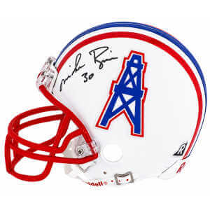 Mike Rozier Signed Houston Oilers Throwback Riddell (VSR4) Mini Helmet