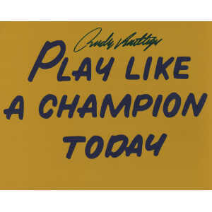 Rudy Ruettiger Signed Notre Dame Play Like A Champion Today 8×10 Photo
