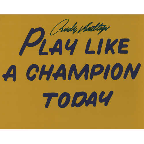 Rudy Ruettiger Signed Notre Dame Play Like A Champion Today 8x10 Photo