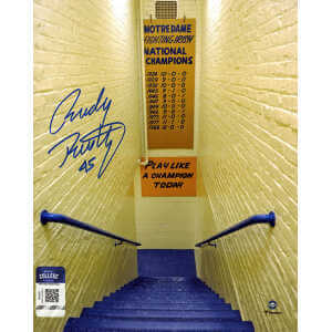 Rudy Ruettiger Signed Notre Dame Fighting Irish Play Like A Champion Today 8&times;10 Photo