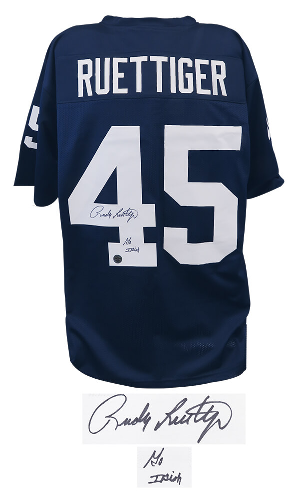 Rudy Ruettiger Signed Jersey Inscribed Go Irish (Ruettiger Hologram)