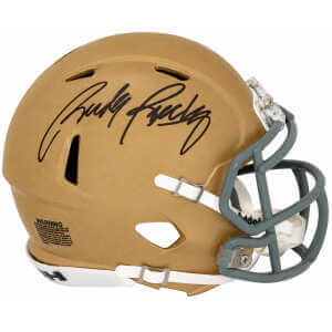 Rudy Ruettiger Signed Notre Dame Fighting Irish Riddell Speed Mini Helmet