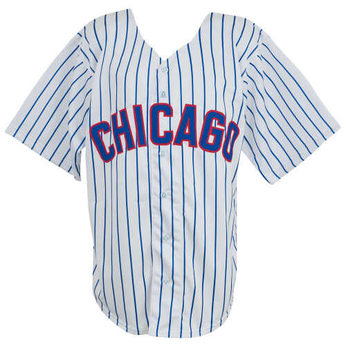 Addison Russell Signed White Pinstripe Custom Baseball Jersey - Image 3