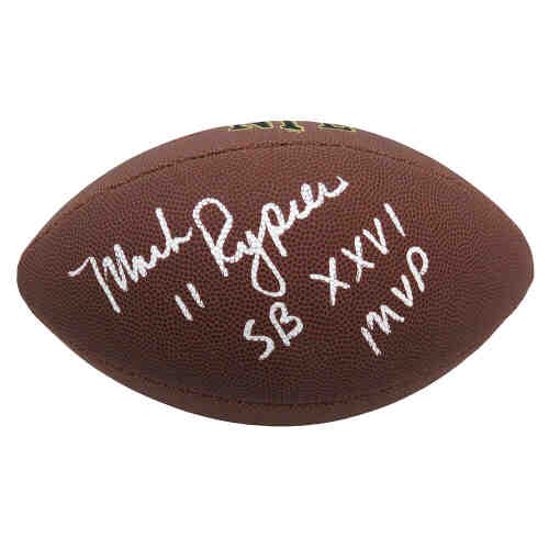 Mark Rypien Signed Wilson Super Grip Full Size NFL Football w/SB XXVI MVP