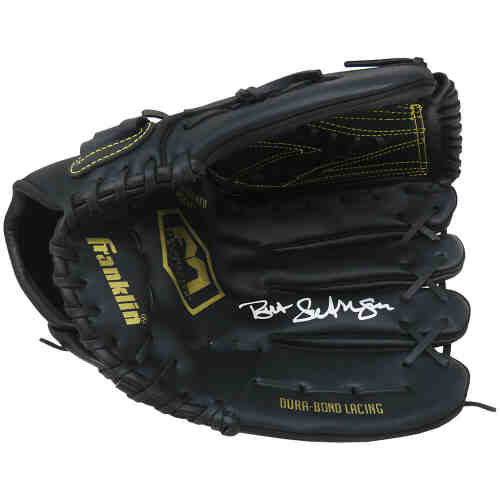 Bret Saberhagen Signed Franklin Black Baseball Fielders Glove