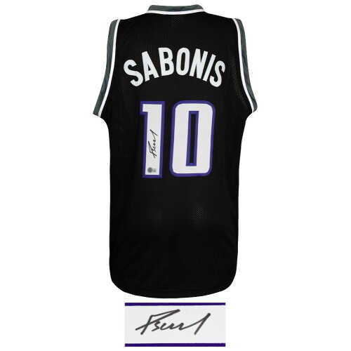 Domantas Sabonis Signed Black Custom Basketball Jersey - (Beckett) - Image 2