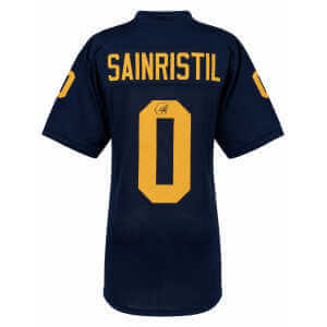 Mike Sainristil Signed Navy Custom College Football Jersey