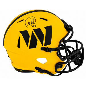 Mike Sainristil Signed Washington Commanders RAVE Riddell Full Size Speed Replica Helmet