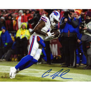 Curtis Samuel Signed Buffalo Bills Toe Tap Catch Action 8×10 Photo