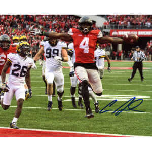 Curtis Samuel Signed Ohio State Buckeyes Touchdown Celebration Action 8×10 Photo