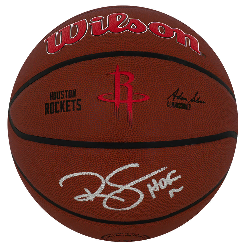 Ralph Sampson Signed Houston Rockets Logo Wilson Alliance NBA Basketball w/HOF'12