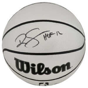 Ralph Sampson Signed Wilson Silver Full Size NBA Basketball w/HOF'12