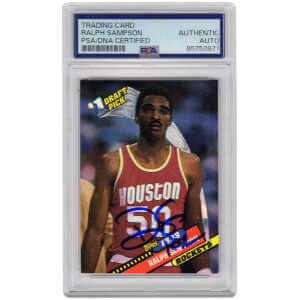 Ralph Sampson Signed Rockets 1992 Topps Archives Basketball Card #3 w/HOF&rsquo;12 &ndash; (PSA Encapsulated)