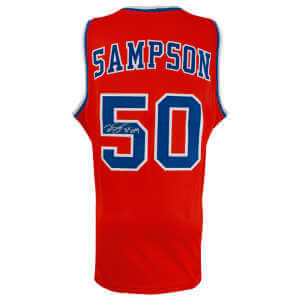 Ralph Sampson Signed Orange Throwback Custom College Basketball Jersey w/3x CPOY