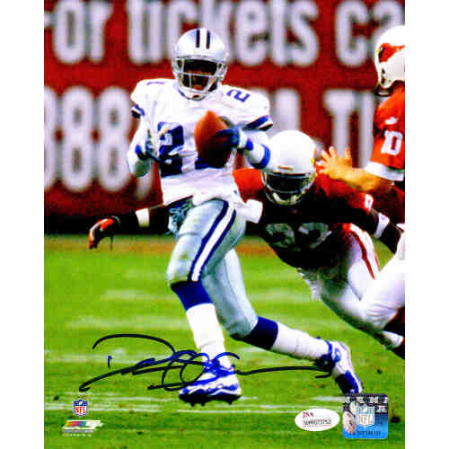 Deion Sanders Signed Dallas Cowboys Interception 8x10 Photo (JSA)