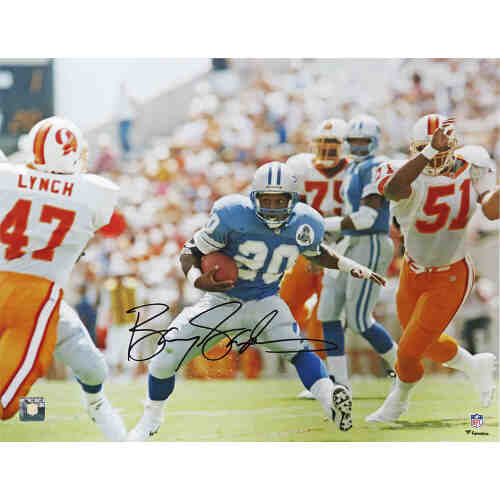 Barry Sanders Signed Detroit Lions Action vs Buccaneers 16x20 Photo