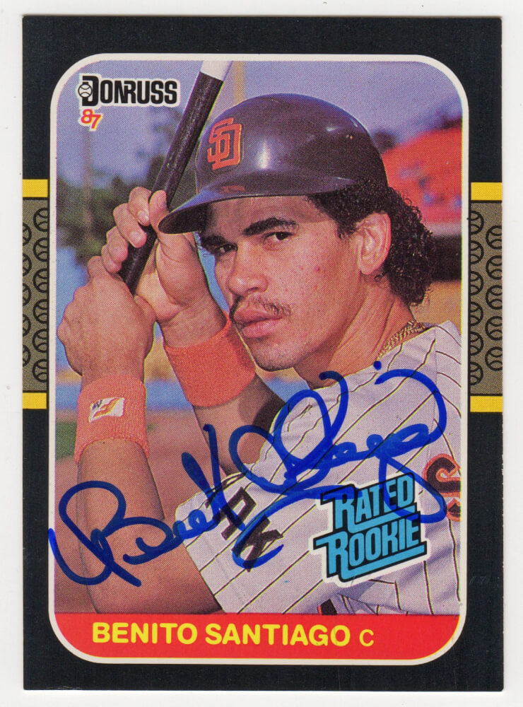 Benito Santiago autographed Baseball Card (San Diego Padres) 1987