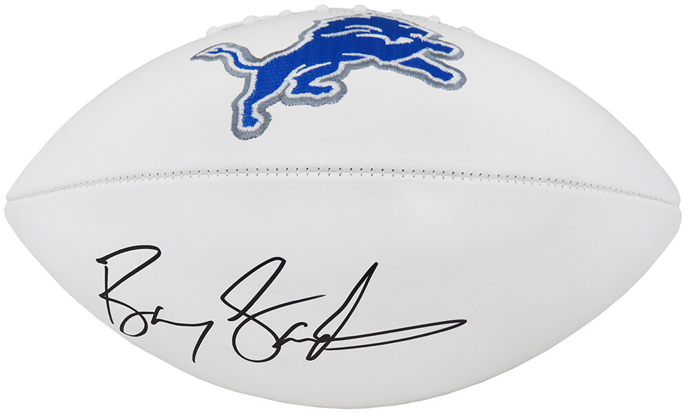 Barry Sanders Signed Detroit Lions Wilson White Logo Football – Schwartz  Sports Memorabilia