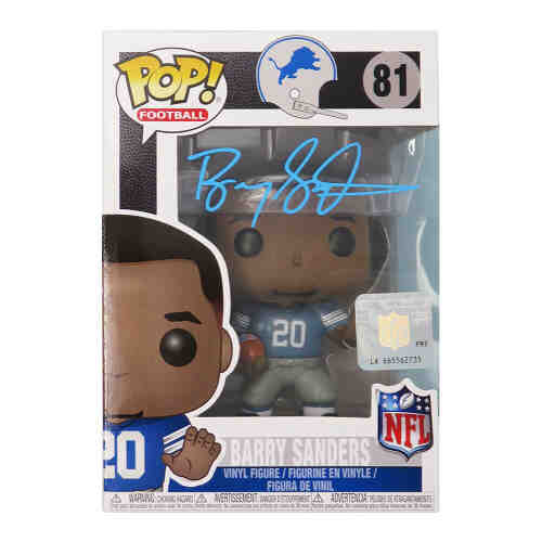 Barry Sanders Signed Detroit Lions NFL Legends Funko Pop Doll #81