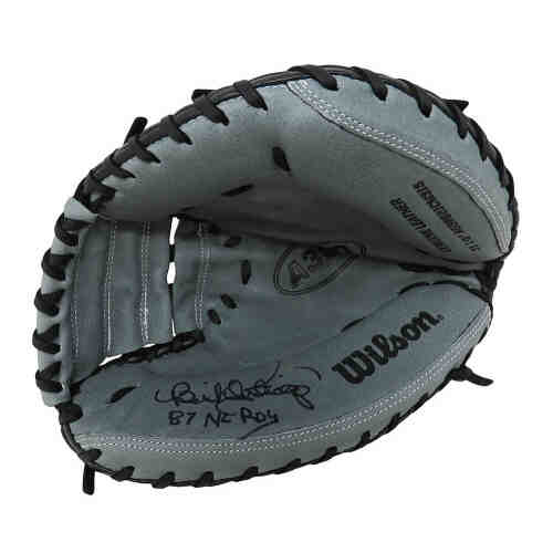 Benito Santiago Signed Wilson Silver & Black Catchers Glove w/87 NL ROY
