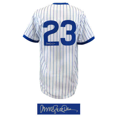 Ryne Sandberg Signed Cubs Majestic White Cooperstown Collection Jersey