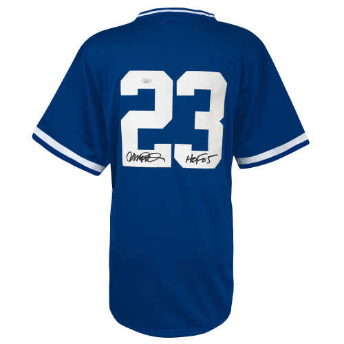 Ryne Sandberg Signed Blue Custom Basball Jersey w/HOF'05 - (JSA)