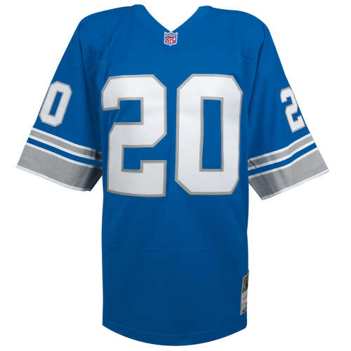 Barry Sanders Signed Detroit Lions Blue 1996 Throwback M&N NFL Legacy Football Jersey - Image 3