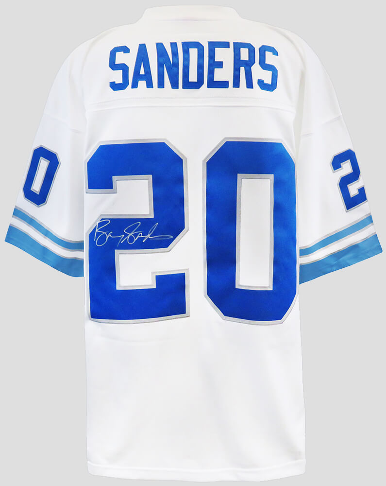 Barry Sanders Detroit Lions Signed Mitchell & Ness Blue 1996 Legacy Jersey  BAS