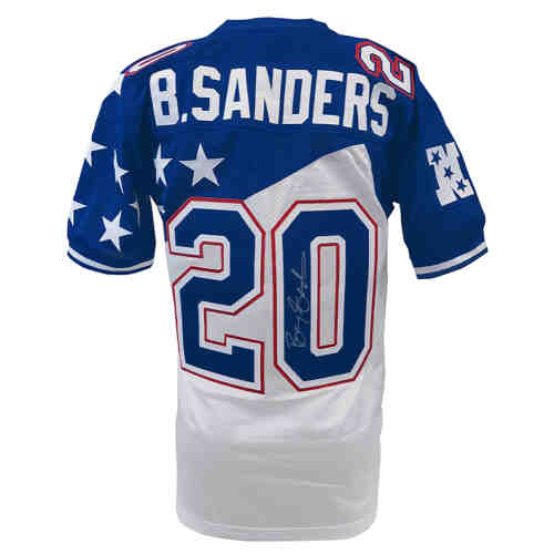 Barry Sanders Signed 1995 Pro Bowl White M&N Authentic Football Jersey