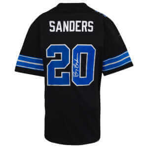 Barry Sanders Signed Detroit Lions Nike Black Alternate Football Jersey