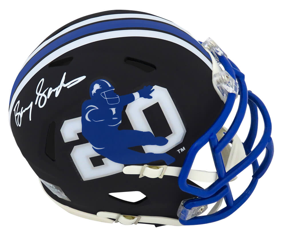 Barry Sanders Detroit Lions Autographed Riddell Speed Mini Helmet