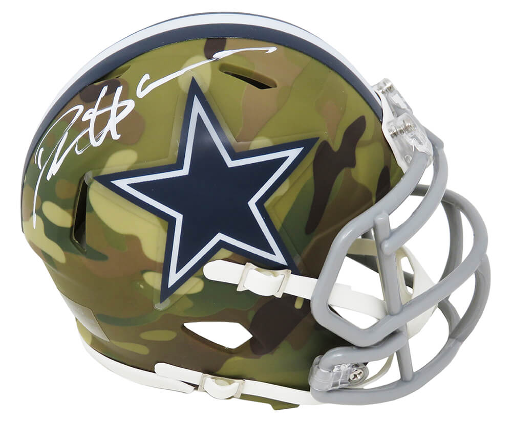 Deion Sanders Dallas Cowboys Autographed Riddell CAMO