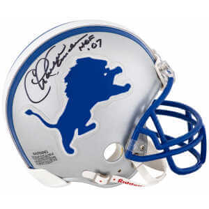 Charlie Sanders Signed Detroit Lions Throwback Riddell (VSR4) Mini Helmet w/HOF'07