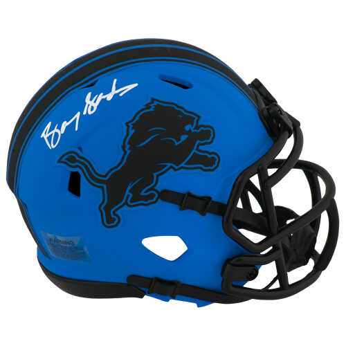 Barry Sanders Signed Detroit Lions RAVE Alternate Riddell Speed Mini Helmet