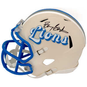 Barry Sanders Signed Detroit Lions RETRO Riddell Speed Mini Helmet - (On Lions Side)