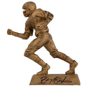 Barry Sanders Signed Gold Football Running Back 10-Inch Statue