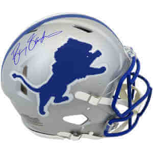 Barry Sanders Signed Detroit Lions Throwback Riddell Authentic ProLine Speed Helmet