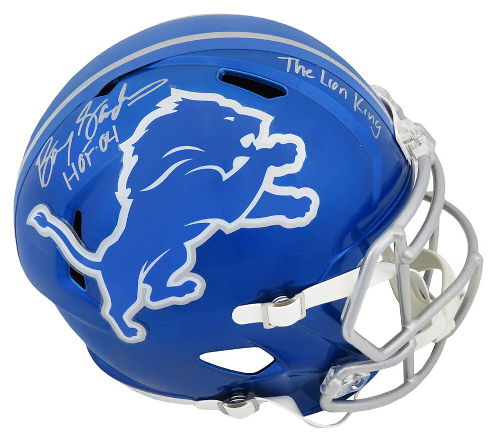 Barry Sanders Signed Detroit Lions Speed Flash NFL Mini Helmet