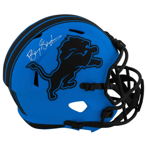 Barry Sanders Signed Detroit Lions RAVE Riddell Full Size Speed Replica Helmet